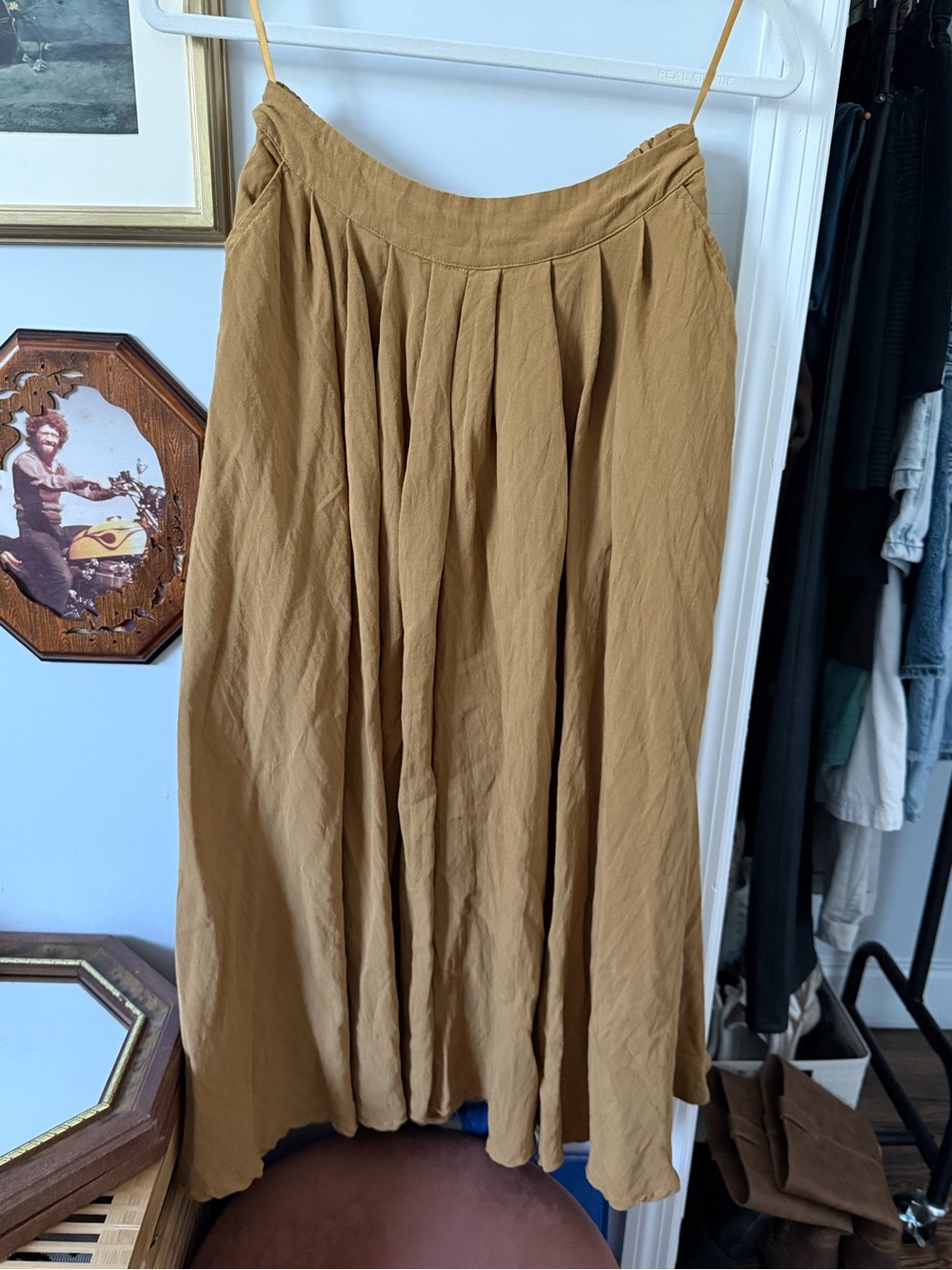 MABLE Mustard Layered Set, Top and Skirt - Picture 3 of 6